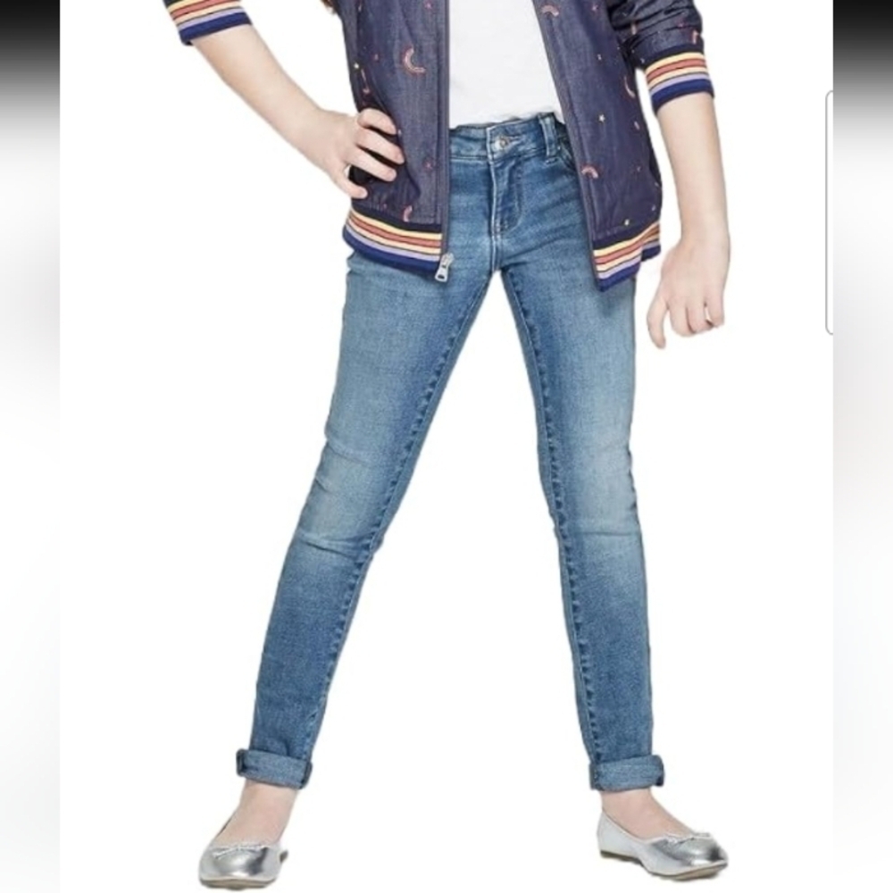 Cat & Jack Girl's Size 10 Medium Wash Ultimate Stretch Skinny Jeans